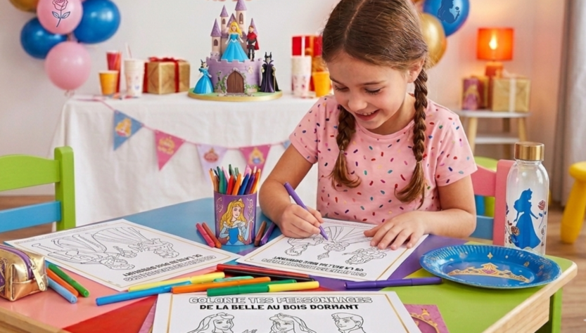 la belle au bois dormant à colorier