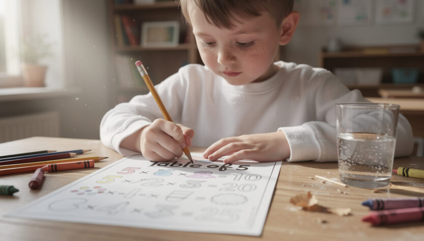 découvrez notre coloriage magique de la table de 5, une méthode ludique qui combine créativité artistique et apprentissage des multiplications pour enfants.