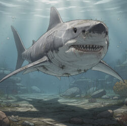 plongez dans un voyage ludique à travers la préhistoire marine avec notre coloriage du requin megalodon, idéal pour petits et grands passionnés d'aventures sous-marines.