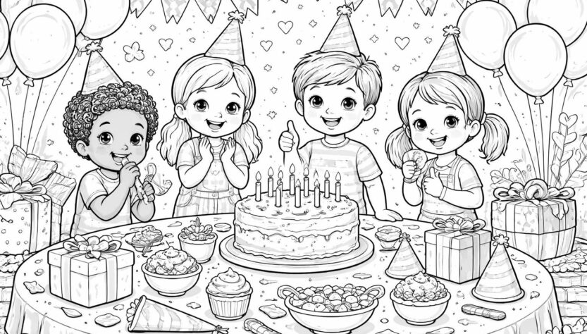 découvrez des idées créatives de coloriage d'anniversaire pour enfants, parfaites pour stimuler leur imagination et rendre la fête encore plus joyeuse.