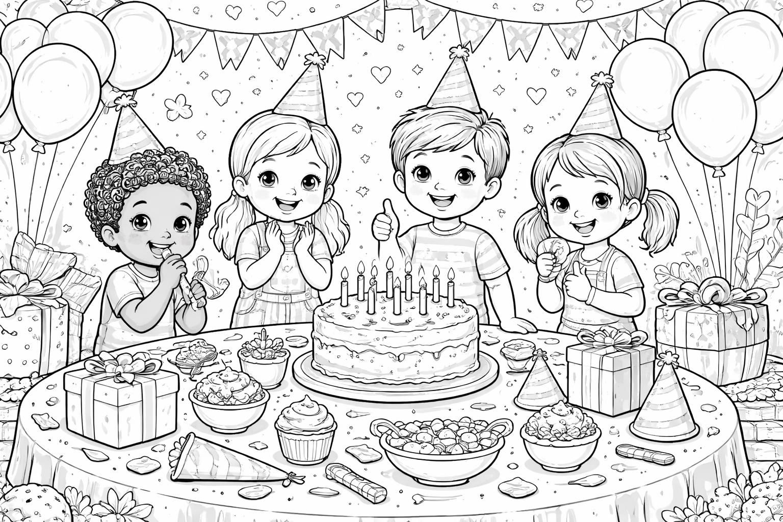 découvrez des idées créatives de coloriage d'anniversaire pour enfants, parfaites pour stimuler leur imagination et rendre la fête encore plus joyeuse.