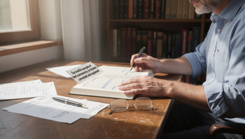 découvrez des exemples réussis de commentaires de texte sur le théâtre, corrigés et expliqués pour vous aider à maîtriser cette analyse littéraire essentielle.