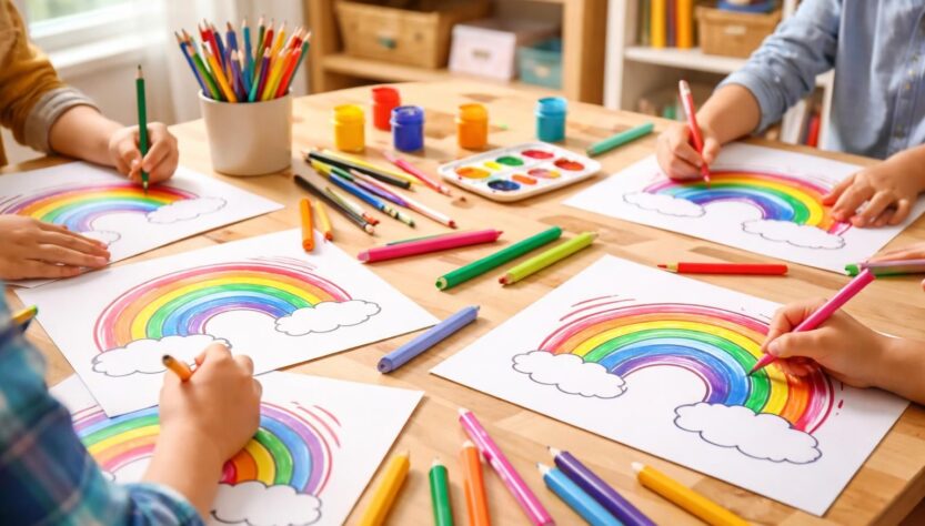 découvrez une activité ludique et créative avec nos arcs-en-ciel à colorier à imprimer. parfait pour divertir les enfants tout en stimulant leur imagination.