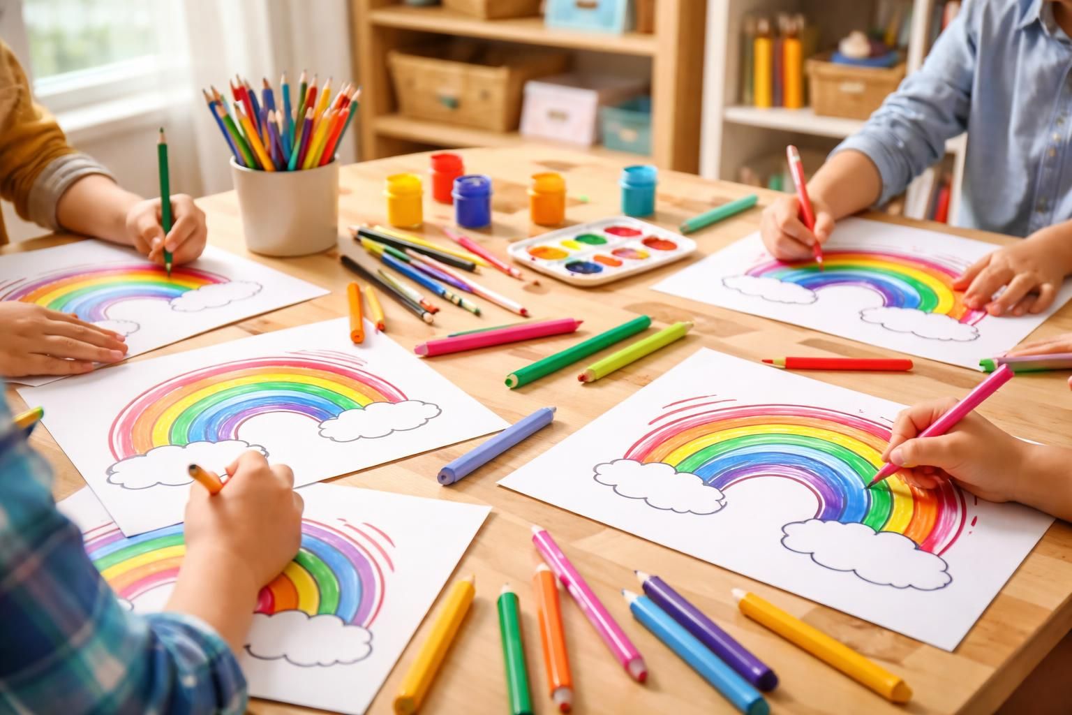 découvrez une activité ludique et créative avec nos arcs-en-ciel à colorier à imprimer. parfait pour divertir les enfants tout en stimulant leur imagination.