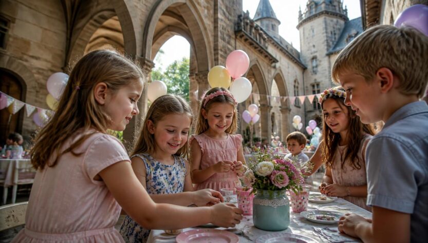 organisez une fête d'anniversaire magique pour enfants dans un château et créez des souvenirs inoubliables avec des activités ludiques et un cadre féerique.
