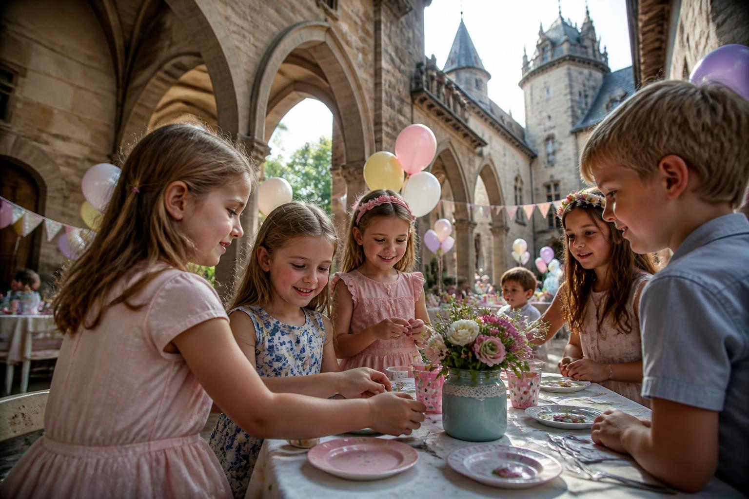 organisez une fête d'anniversaire magique pour enfants dans un château et créez des souvenirs inoubliables avec des activités ludiques et un cadre féerique.