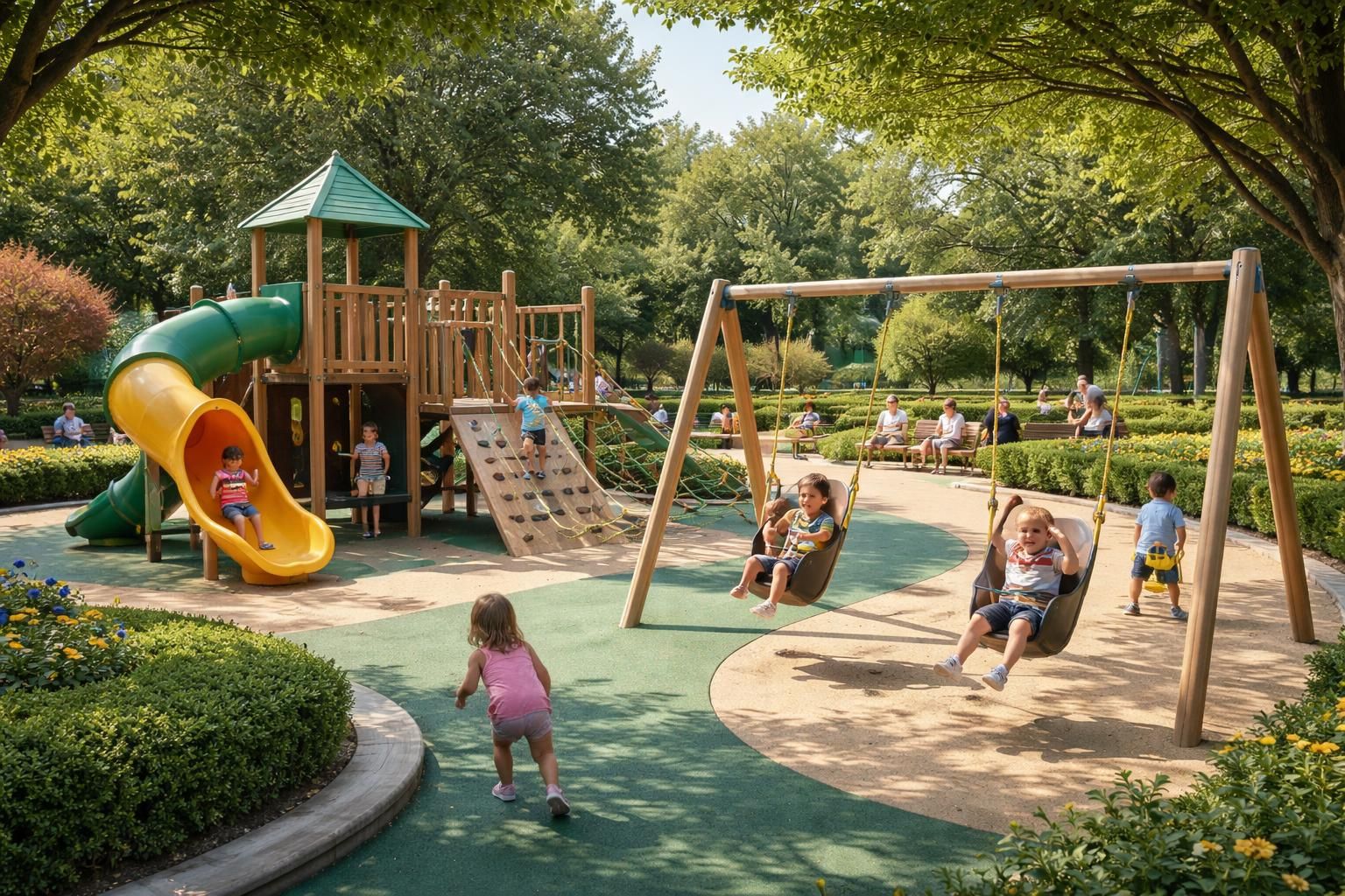 découvrez nos plaines de jeux sécurisées et aménagées à proximité, parfaites pour le plaisir et la sécurité de vos petits aventuriers.