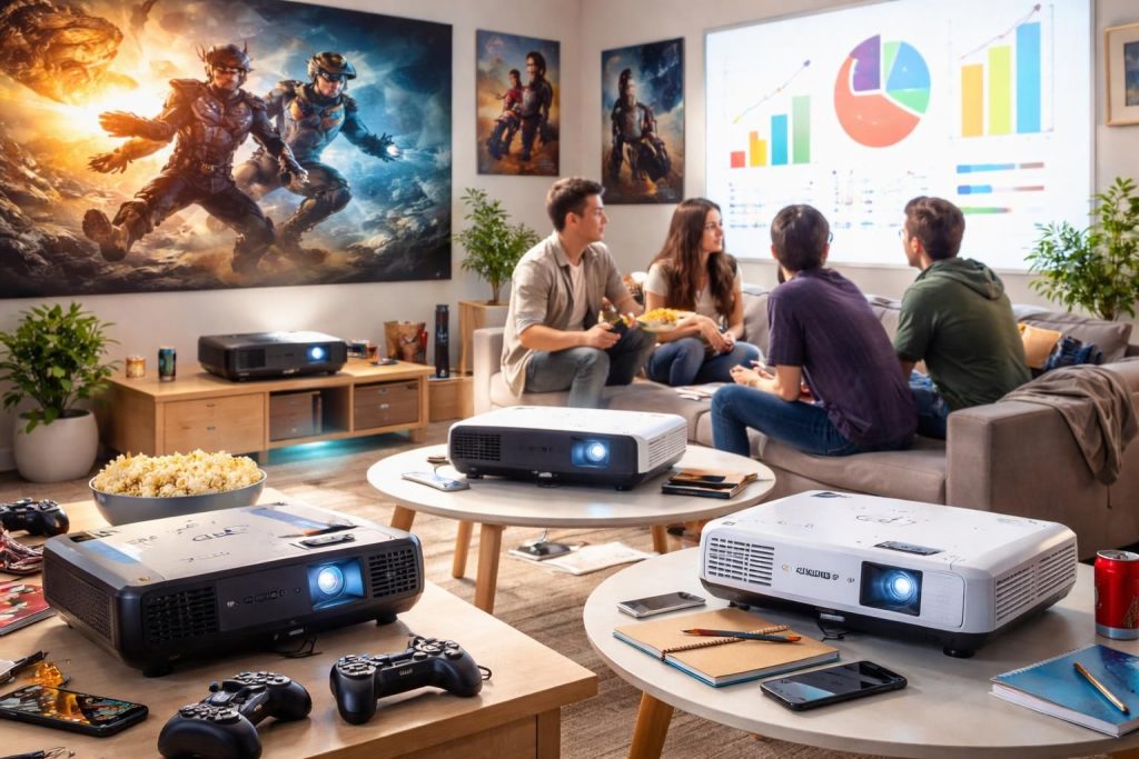 découvrez notre comparatif des projecteurs epson portables idéaux pour films et présentations des adolescents, alliant performance et facilité d'utilisation.